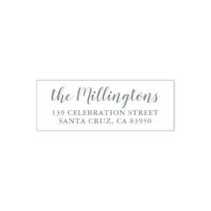 Anpassningsbar Familj Namn och Returadress - Stoll Självfärgande Stämpel