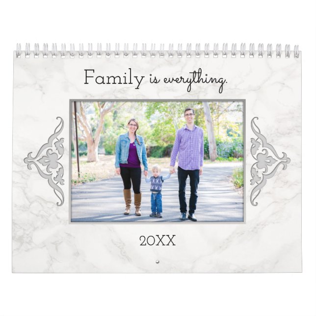 Anpassningsbar Familjecitat och foton Kalender (Omslag)