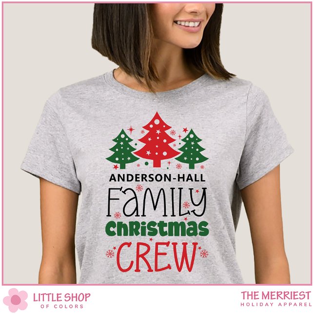 Anpassningsbar familjejul Crew T Shirt (Skapare uppladdad)