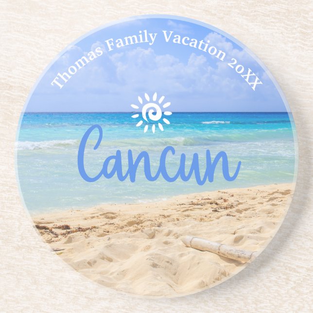 Anpassningsbar-familjen Cancun Beach Vacation Underlägg (Framsidan)