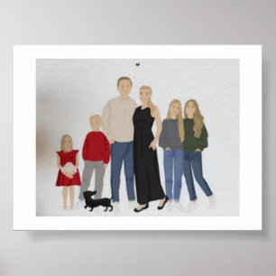 Anpassningsbar-familjen porträtt poster