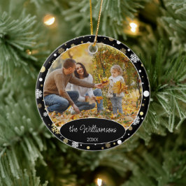 Anpassningsbar-familjens fotoutställning Juldag Pe Julgransprydnad Keramik