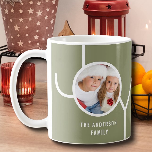 Anpassningsbar-familjens Helgdag - Grönt för julfo Kaffemugg (Skapare uppladdad)