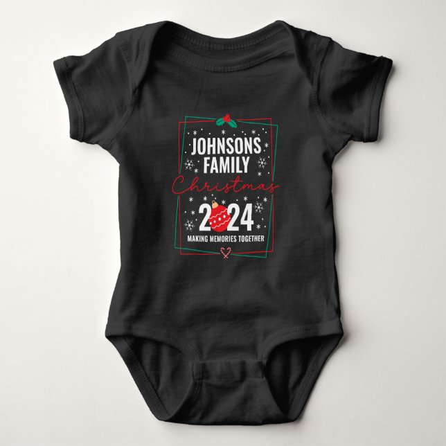 Anpassningsbar-familjens julgrupp matchande Namn T Shirt (Framsida)