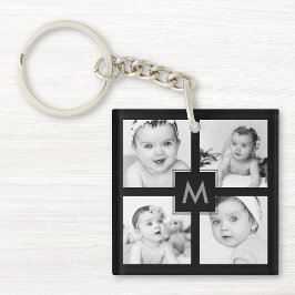 Anpassningsbar Family Baby Photo Collage Initial B