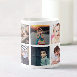 Anpassningsbar Family Baby Photo Collage Kaffemugg