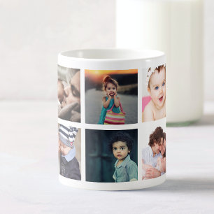 Anpassningsbar Family Baby Photo Collage Kaffemugg