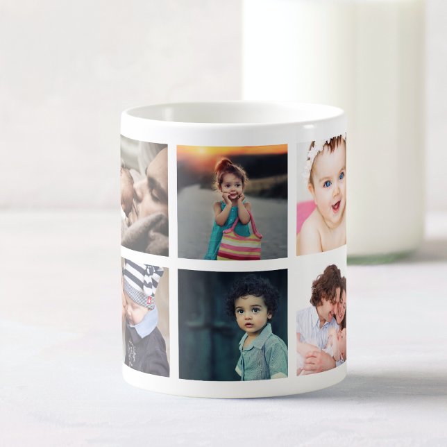 Anpassningsbar Family Baby Photo Collage Kaffemugg (Skapare uppladdad)