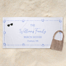 Anpassningsbar Family Beach House Coastal Blue Snä