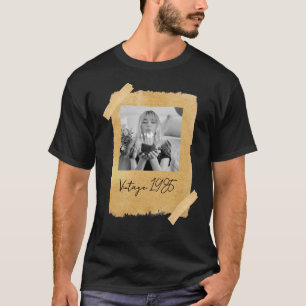 Anpassningsbar Family Bild Birthday-fotot Helgdag T Shirt