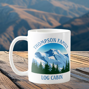 Anpassningsbar Family Cabin Blue Mountain Colorado Kaffemugg
