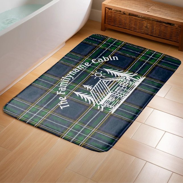 Anpassningsbar Family Cabin Tartan Play Shower Badrumsmatta (Skapare uppladdad)