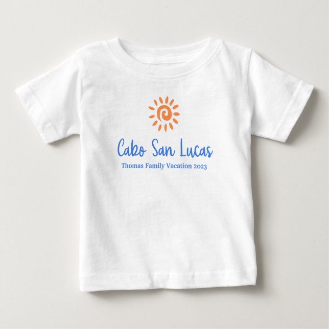 Anpassningsbar Family Cabo San Lucas Vacation-jul T Shirt (Framsida)