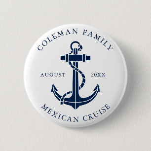 Anpassningsbar Family Cruise Frakt Nautical Anchor Knapp