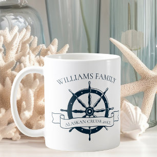 Anpassningsbar Family Cruise Frakt Nautical Vacati Kaffemugg