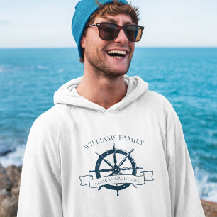 Anpassningsbar Family Cruise Frakt Nautical Wheel  Hoodie