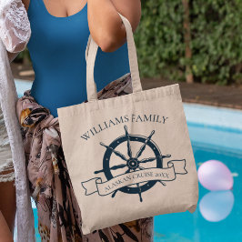 Anpassningsbar Family Cruise Frakt Nautical Wheel  Tygkasse