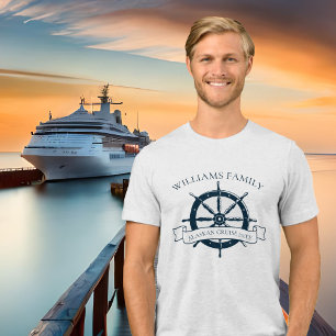 Anpassningsbar Family Cruise Frakt Resa Nautical W T Shirt
