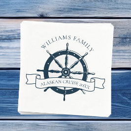 Anpassningsbar Family Cruise Frakt Vintage Nautica Pappersservett