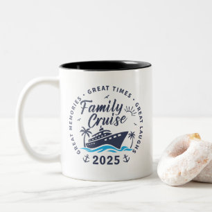 Anpassningsbar Family Cruise Group Matching Cruise Två-Tonad Mugg
