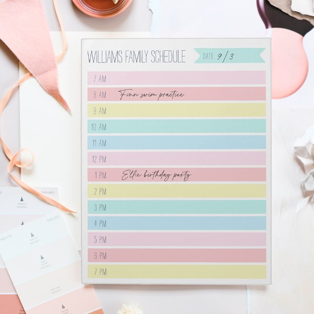 Anpassningsbar Family Daily Planner eller Homescho Anteckningsblock (Skapare uppladdad)