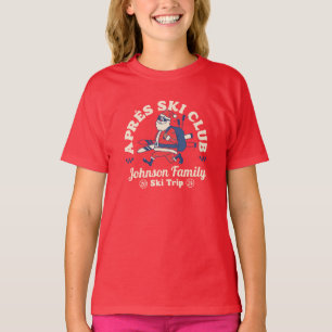 Anpassningsbar Family Friends Group Ski Resa Skis T Shirt