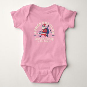 Anpassningsbar Family Friends Group Ski Resa Skis T Shirt
