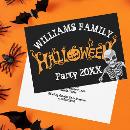Anpassningsbar Family Halloween Årlig Party Skelet Inbjudningar