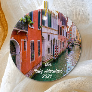 Anpassningsbar Family Italien Resa Photo Julgran Julgransprydnad Keramik