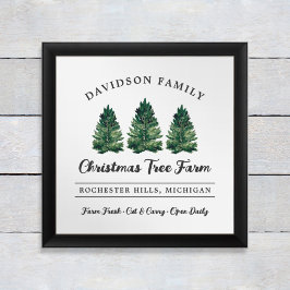 Anpassningsbar Family Julgran Farm Helgdag Poster