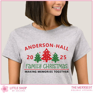 Anpassningsbar Family Julgran T Shirt
