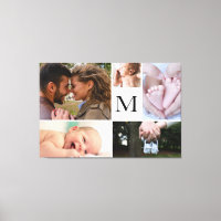 Anpassningsbar Family monogram fotokollage
