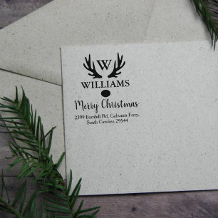 Anpassningsbar Family Monogram, God jul, Stämpel