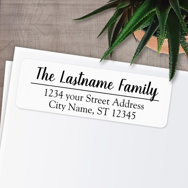 Anpassningsbar Family Namn Angeletti-Returadress Returadress Etikett (Personalized Return Address Labels)