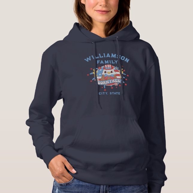 Anpassningsbar Family Namn City State-plats utan k T Shirt (Framsida)