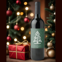 Anpassningsbar Family Namn-etikett för jul-Vin