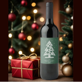 Anpassningsbar Family Namn-etikett för jul-Vin Vinflaska Etikett