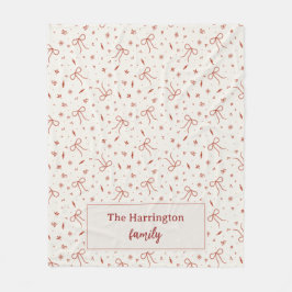 Anpassningsbar Family Namn Festive Coquette Fleecefilt