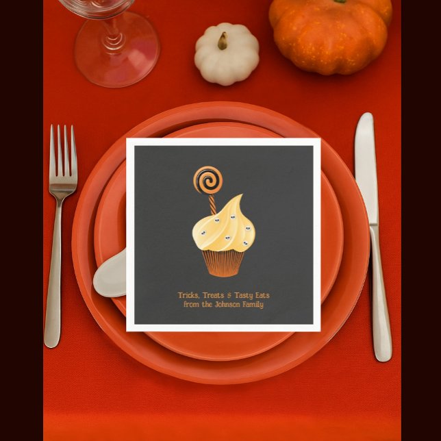 Anpassningsbar Family Namn Halloween Napkins Pappersservett (Skapare uppladdad)
