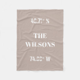 Anpassningsbar Family Namn-koordinater Fleecefilt