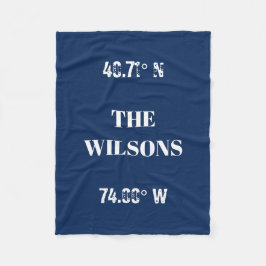 Anpassningsbar Family Namn-koordinater Fleecefilt