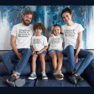 Anpassningsbar Family Namn-lista med Ampersand T Shirt
