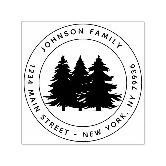 Anpassningsbar Family Namn Namnteckning runda Retu Självfärgande Stämpel (Design)