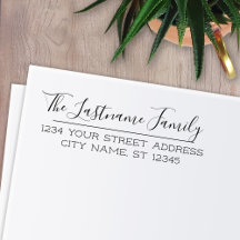 Anpassningsbar Family Namn och Returadress handskr