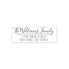 Anpassningsbar Family Namn och Returadress handskr Självfärgande Stämpel