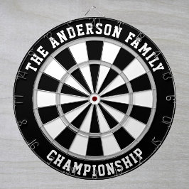 Anpassningsbar Family Namn Personlig Black Dartboa Darttavla