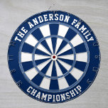 Anpassningsbar Family Namn Personlig Blue Dartboar Darttavla<br><div class="desc">Lägg till en familj i namn och skapa enkelt ritbordet i personligen i namn. Klicka på ANPASSA om du vill ändra texten färg eller på färgerna. Du kan ÖVERFÖRA DESIGN på andra Zazzle-produkter och justera den så att den passar de flesta Zazzle-objekt. StandardStudio-design görs i vektorgrafik med hög upplösning för...</div>