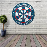 Anpassningsbar Family Namn Personlig Blue Red Darttavla<br><div class="desc">Lägg till din familj namn och skapa din personlig familj namn ritbord. Klicka på Knappen PERSONALIZE om du vill ändra texten färg eller på färgerna.</div>