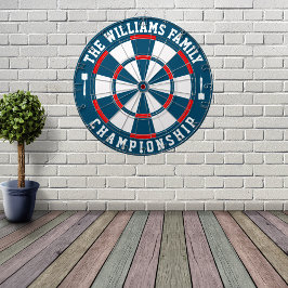 Anpassningsbar Family Namn Personlig Blue Red Darttavla