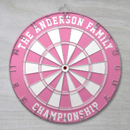 Anpassningsbar Family Namn Personlig Rosa Dartboar Darttavla